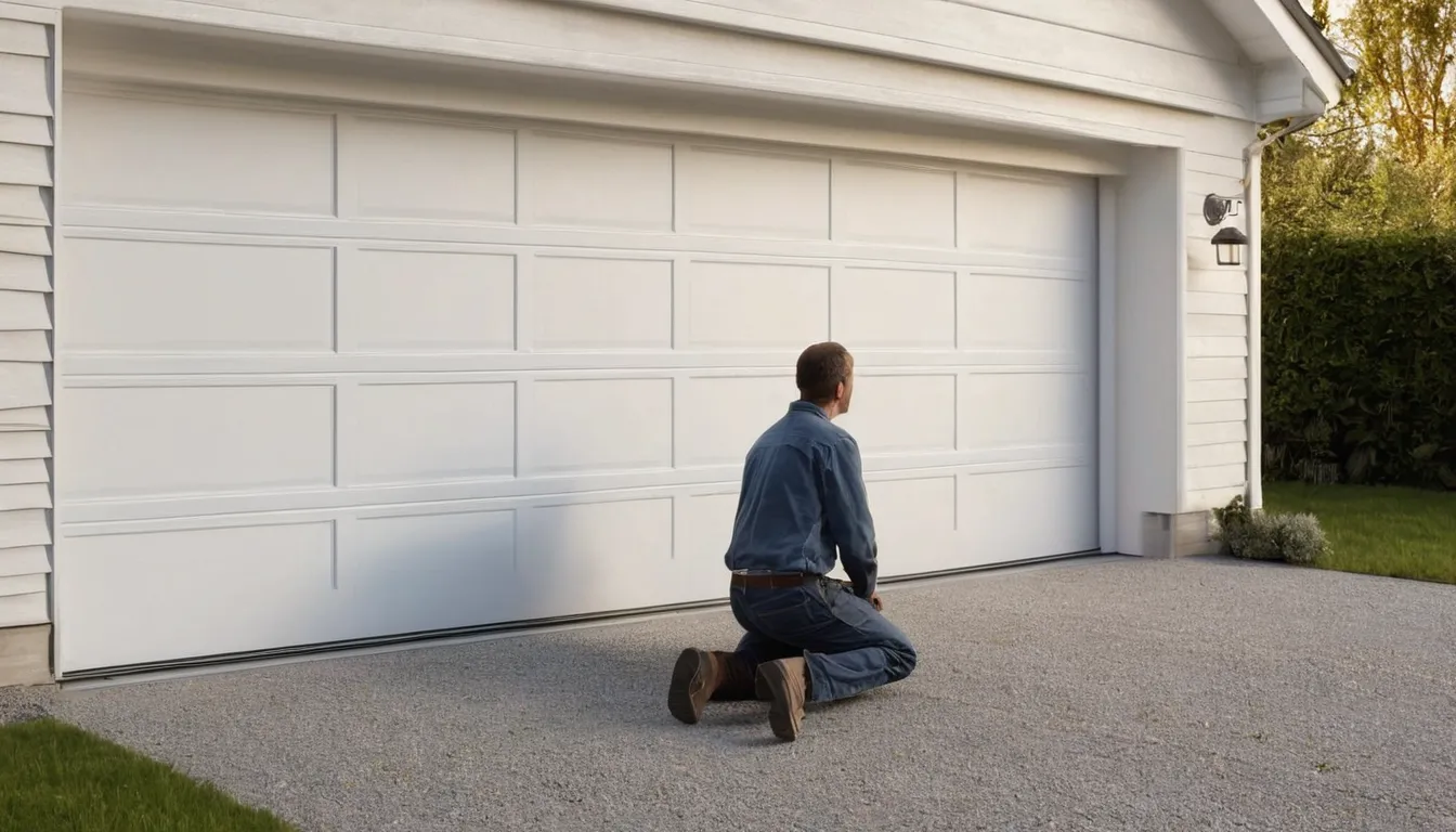 A residential garage door being inspected by a local provider in Cahokia Heights